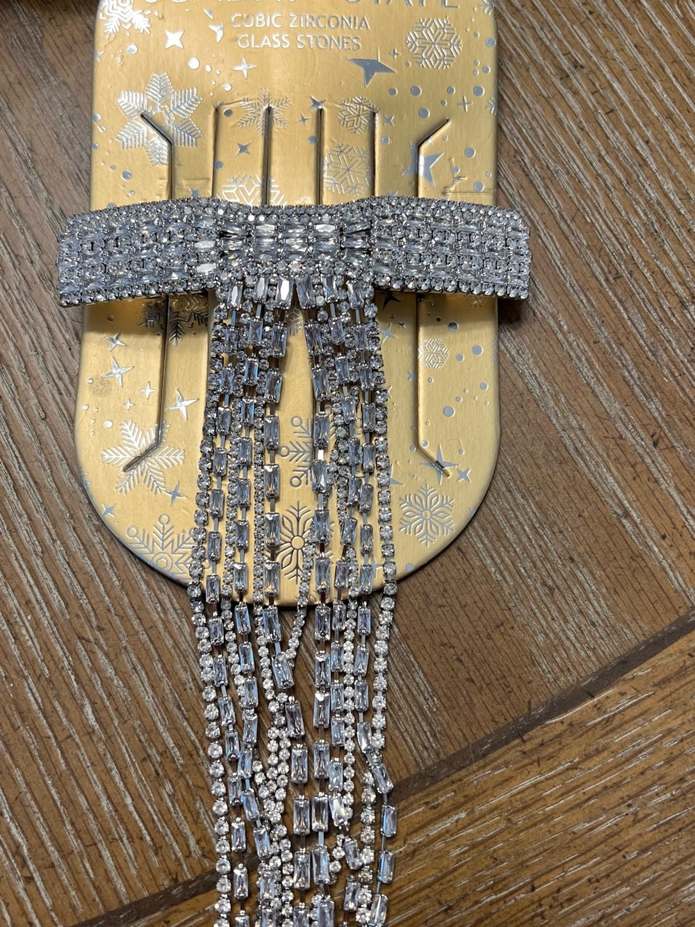 T.J.Maxx Sunday State Silver-Tone Multi-Strand Rhinestone hair clip
